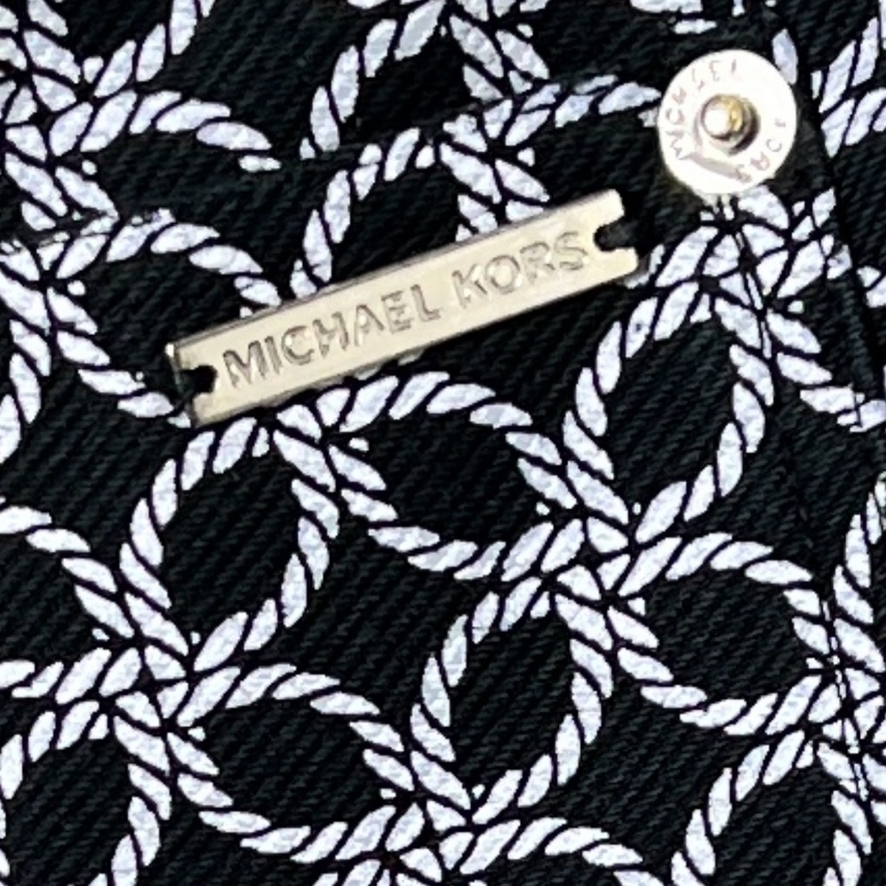 NWOT MICHAEL Michael Kors Geometric Rope Print Stretch Knit Twill Leggings, Sz S - Picture 7 of 9